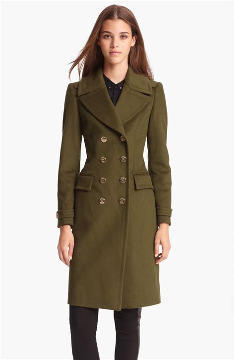 burberry double breasted wool women coat|burberry black wool coat women's.